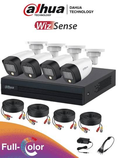 DAHUA FULLCOLORKIT- Kit de 4 canales Full Color de 2 MP. Incluye 4 cámaras HFW1209CN-LED - 1 XVR 4 CH, H.265 + 1 IP (o hasta 5 canales IP). SMD+ DAHUA FULLCOLORKIT- Kit de 4 canales Full Color de 2 MP. Incluye 4 cámaras HFW1209CN-LED - 1 XVR 4 CH, H.265 + 1 IP (o hasta 5 canales IP). SMD+